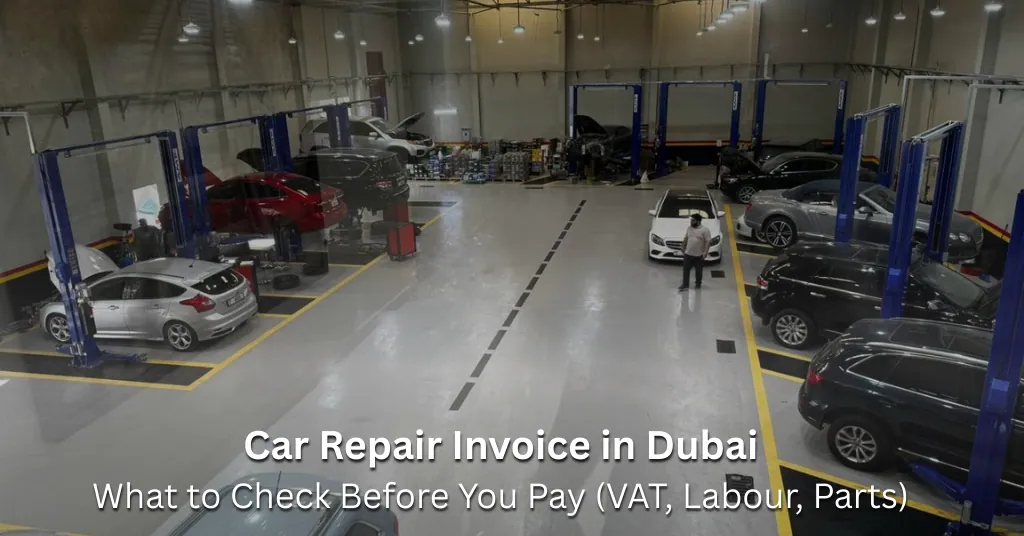 Car Repair Invoice in Dubai